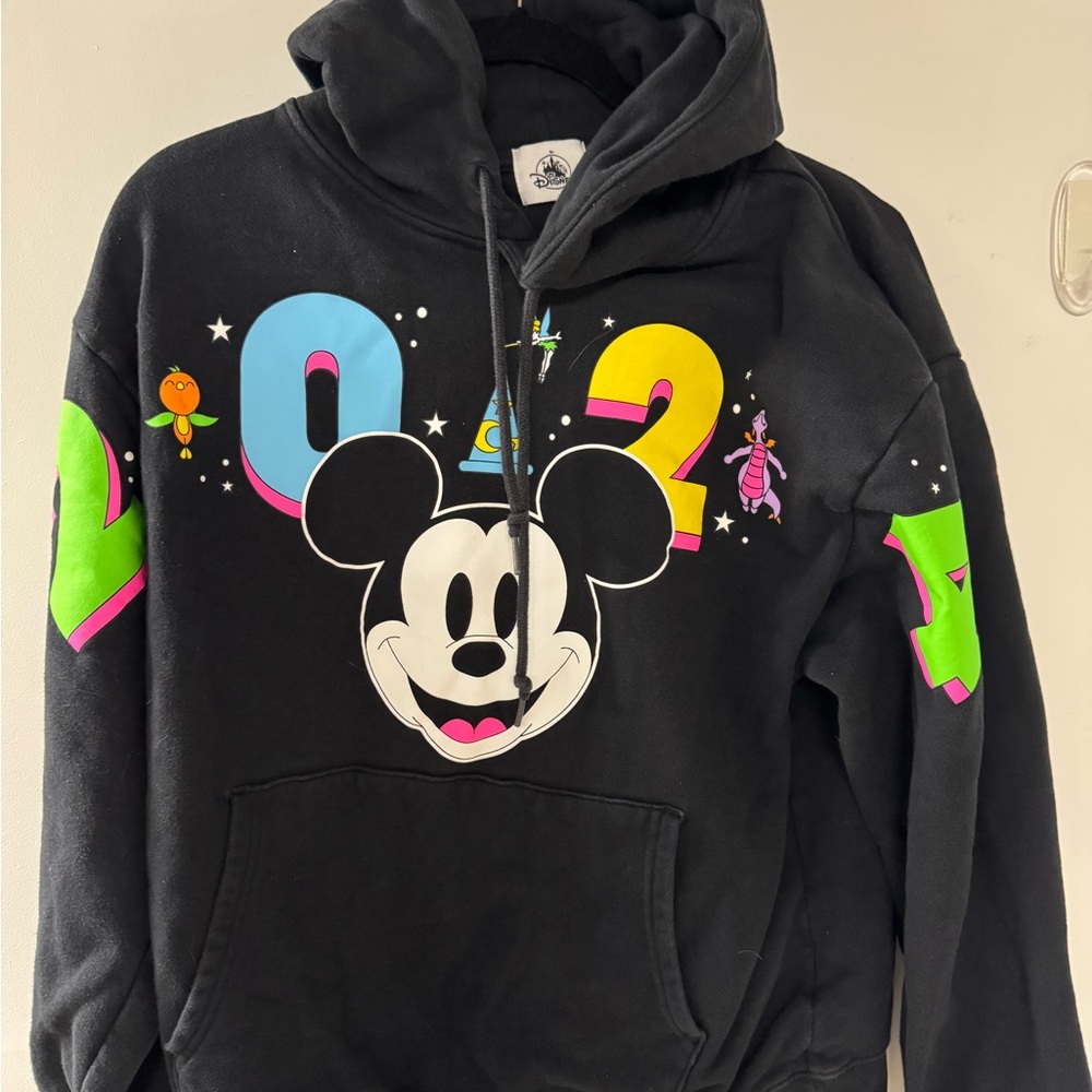 Disney Black Hoodie with Vibrant Design